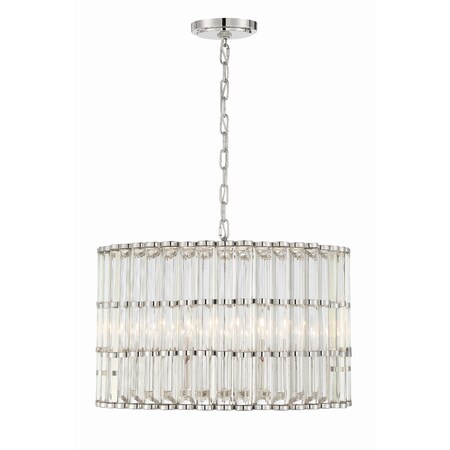 Crystorama Libby Langdon For  Elliot 6 Light Polished Nickel Chandelier ELL-B3006-PN